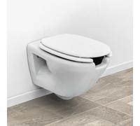 WC sospeso per disabili con apertura frontale e profondità 55 cm