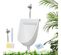 WC sospeso - WC da parete per uomo con caccia d'acqua - orinatoio per uomo | per esterno, casa, giardino, campeggio, auto, appartamento, papà amico nonno