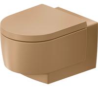WC suspendu Balcoon Duravit, chasse d'eau basse, sans rebord, fixation cachée, 4,5 litres, sortie horizontale, 290609AM00, 290609AM00, Colorazione: Argilla terra Matt