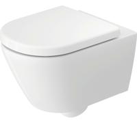 WC suspendu Duravit D-Code, base de charnière prémontée, fixation cachée, chasse d'eau basse, rimless, 370x540x360mm, blanc brillant, 29030900212, 29030900212