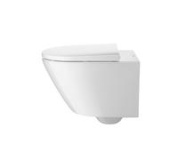 WC suspendu Duravit D-Neo, chasse deau basse, sans rebord, sortie horizontale, Durafix, 370x540x400mm, 2577090000, 2577090000, Colorazione: Bianco