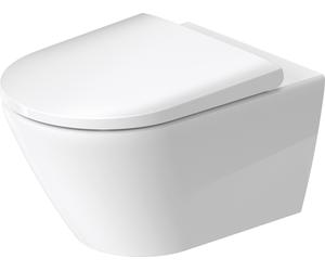 WC suspendu Duravit D-Neo, chasse deau basse, sans rebord, sortie horizontale, Durafix, 370x540x400mm, 2577090000, 2577090000, Colorazione: Bianco