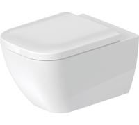 WC suspendu Duravit Happy D.2, à fond creux, sans bord, 540mm, avec fixation non apparente, 22220900001, 22220900001, Colorazione: Colore interno bianco, colore esterno bianco, con Wondergliss