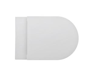 WC suspendu Kartell en cours d'utilisation, avec chasse d'eau sans rebord, y compris LCC, siège de WC avec fermeture en douceur, H8663304000001, H8663304000001