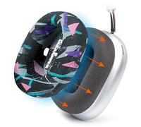 WC SweatZ Max - Copri Auricolari Antisudore Brevettati Compatibili con AirPods Max 1 (Non Adatto ad AirPods Max 2) di Wicked Cushions | Antisudore & Lavabile | Protezione Totale | 90's Nero