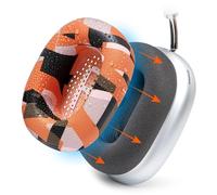 WC SweatZ Max - Copri-Auricolari Protettivi Brevettati Compatibile con AirPods Max 1 & 2 di Wicked Cushions | Antisudore & Lavabile | Protezione Completa | Prisma Arancione