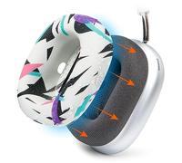 WC SweatZ Max - Copri-Auricolari Protettivi Brevettati Compatibile con AirPods Max 1 & 2 di Wicked Cushions | Antisudore & Lavabile | Protezione Completa | Bianco Anni '90