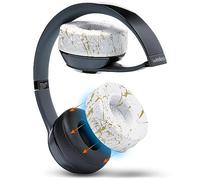 WC SweatZ Solo - Copriauricolari brevettati antisudore per Beats Solo 4, Solo 3 e Solo 2, realizzati da Wicked Cushions | Antisudore e lavabili in lavatrice | Gold Marble