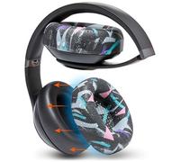 WC SweatZ Studio Pro - Copriauricolari protettivi in silicone brevettati per Beats Studio Pro, realizzati da Wicked Cushions | Resistenti al sudore e facilmente lavabili | 90's Black