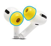 WC TipZ - Punte in memory foam aggiornate per Airpods Pro di Wicked Cushions | migliore comfort della schiuma, vestibilità e tempo di rimbalzo | Si adatta alla custodia di ricarica | Giallo Neon