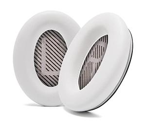 WC Wicked Cushions Cuscinetti auricolari di ricambio extra spessi per cuffie Bose QC45 (QuietComfort 45) | White Smoke