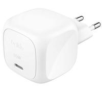 Belkin Caricatore USB-C da 65 W, Ricarica rapida, Caricatore da muro USB-C per telefono, funziona con iPhone 16-15-14-13, Galaxy S25, Google Pixel 9, MacBook, iPad, AirPods, Chromebook ecc - Bianco
