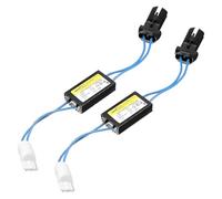 Wcawnlt Set di decoder di resistenze LED Canbus T10 W5W, resistenza di carico per luci di posizione auto, 12 V, 3,2 W, spina rigida 17,5 cm di lunghezza, alloggiamento in alluminio, blu e nero, 2