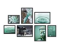 WCB Set di poster Premium - Meditation Yoga 7 con 14 motivi (stampati su entrambi i lati), medio 4 x DIN A4 + 3 x set di immagini A5 senza cornice per decorazione da parete