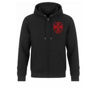 WCC ATX Cross Felpa con cerniera uomo nero, taglia XL