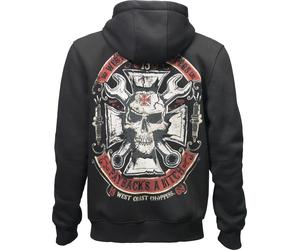 WCC Mecha E Cerniera Felpa Con Cappuccio Nero 2XL