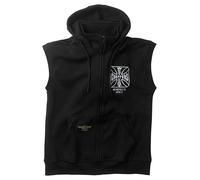 Felpa Senza Maniche West Coast Choppers OG ATX Zip NeroL Nero