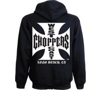 WCC West Coast Choppers Felpa con cappuccio Iron Cross Light Cotton Nero Nero