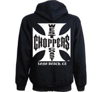 WCC West Coast Choppers Felpa con cappuccio Iron Cross Zipper nero XXL Nero