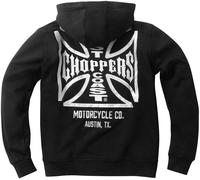 WCC West Coast Choppers Felpa con cappuccio Zip Dominator Zip Hoody WCCHD226ZW XL Nero
