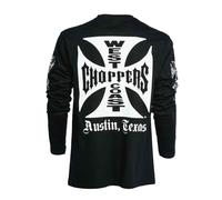 WCC West Coast Choppers Longsleeve Original Cross Nero S Nero