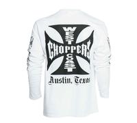 WCC West Coast Choppers Longsleeve Original Cross White XL Bianco