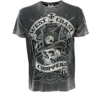 WCC West Coast Choppers Maglietta Cash Only Grigio M Grigio