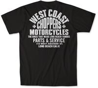 WCC West Coast Choppers Maglietta da uomo Parts Tee WCCTS132784ZW 3XL Nero