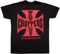 WCC West Coast Choppers Maglietta Iron Cross Red Logo nero XL Nero