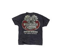 West Coast Choppers T-shirt Panhead blu navy XL