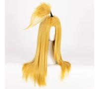 WCCNKK Anime Cosplay Deidara Parrucca, Lunghi Capelli Gialli, Materiale Resistente al Calore, con Cappuccio Parrucca Gratuito, per Festa Carnevale Halloween, Regalo Decorativo Anime