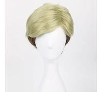 WCCNKK Anime Cosplay Erwin Smith Parrucca, Capelli Corti da Biondi A Castani, Materiale Resistente al Calore, con Cappuccio Parrucca Gratuito, per Festa Carnevale Halloween, Regali Anime