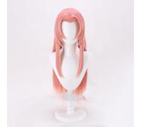 WCCNKK Anime Cosplay Haruno Sakura Parrucca, Capelli Rosa Lunghi 80 Cm, Materiale Resistente al Calore, con Cappuccio Parrucca Gratuito, per Festa Carnevale Halloween, Regalo Anime