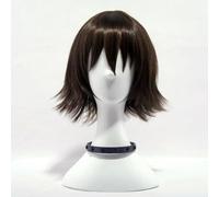 WCCNKK Anime Cosplay Iris Amicitia Parrucca, Donna con I Capelli Castani Corti, Materiale Resistente al Calore, con Cappuccio Parrucca Gratuito, per Festa Carnevale Halloween, Mostra di Anime