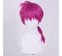 WCCNKK Anime Cosplay Parrucca Ranma Parrucca Intrecciata Nera E Rosa Halloween Costume Cosplay Parrucca, per Festa Carnevale Natale, Regalo di Decorazione Anime, con Berretto per Parrucca,Rosa