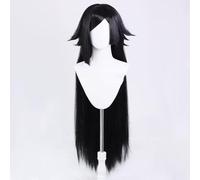 WCCNKK Anime Cosplay Uchiha Hikari Parrucca, Capelli Neri Lisci Lunghi 100 Cm, Materiale Resistente al Calore, con Cappuccio Parrucca Gratuito, per Festa Carnevale Halloween, Regali Anime