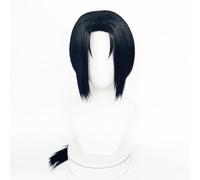 WCCNKK Anime Cosplay Uchiha Itachi Parrucca, Lunghi Capelli Neri, Materiale Resistente al Calore, con Cappuccio Parrucca Gratuito, per Festa Carnevale Halloween, Regalo Decorativo Anime
