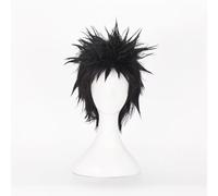 WCCNKK Anime Cosplay Uchiha Obito Parrucca, Capelli Neri Corti, Materiale Resistente al Calore, con Cappuccio Parrucca Gratuito, per Festa Carnevale Halloween, Regalo Decorativo Anime
