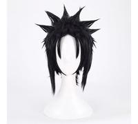 WCCNKK Anime Cosplay Uchiha Sasuke Parrucca, Capelli Neri di Media Lunghezza, Materiale Resistente al Calore, con Cappuccio Parrucca Gratuito, per Festa Carnevale Halloween, Regalo Decorativo Anime