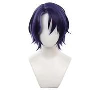 WCCNKK Cos Wig Parrucca Anime Honkai Star Rail Dr Ratio Cosplay Parrucca, Capelli Corti Viola, Parrucca Costume di Halloween, Festa in Maschera, Regali Anime, Accessori Decorativi