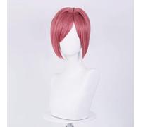 WCCNKK Parrucca Anime Cosplay per Mitsuba, Parrucca Corta Rosa con Coda di Cavallo, Cosplay Anime Wigs con Cappuccio Parrucca, per Cosplay Halloween Costume, Accessori Decorativi Regali