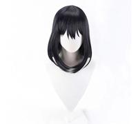 WCCNKK Parrucca Cosplay Anime Haikyuu Shimizu Kiyoko Parrucca, Capelli Corti Neri, con Rete per Parrucca Gratuita, per Festa Carnevale Halloween, Regalo Decorativo