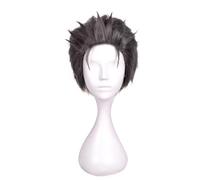 WCCNKK Parrucca Cosplay Anime Natsuki Subaru Re: Zero - Starting Life in Another World Parrucca, Capelli Corti Neri Cosplay, con Rete per Parrucca Gratuita, per Festa Carnevale Halloween Cosplay