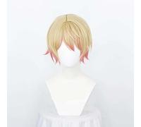 WCCNKK Parrucca Cosplay Project Sekai Tenma Tsukasa Parrucca, Aparrucca Sfumata Giallo Rosa, con Rete per Parrucca Gratuita,Halloween Costume Cosplay, Regalo Dell'anime