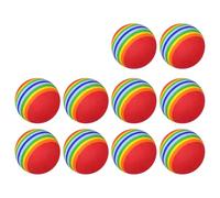 WCDFTASL Confezione da 10 Palline da Allenamento for Lo Swing da Golf, Palline da Allenamento in Morbida Schiuma Arcobaleno for Uso Interno ed Esterno(C)
