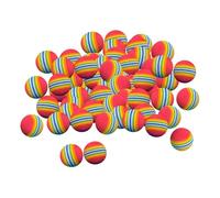 WCDFTASL Palline da Golf da Allenamento in Schiuma Eva da 50 Pezzi, Palline da Allenamento morbide ed Elastiche for Esercizi di Swing.(Red 42mm)