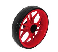 WCDFTASL Ruote di Ricambio for Carrello da Golf, Diametro Esterno 25,5 cm con ASSE da 10 mm, battistrada in Schiuma Eva for Un rotolamento Silenzioso sull'erba(Red)