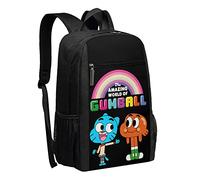 Wcguokj Zaino classico per laptop da viaggio d'affari, 43,2 cm, durevole, resistente all'acqua, zaino scolastico, zaino scolastico Gumball e Darwin The Amazing World, per donne e uomini