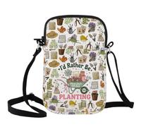 WCGXKO Borsa a tracolla Cottagecore Primavera Estate con scritta "I'd Rather Be Planting", Be Plan Cr Regno Unito