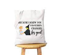 WCGXKO Regalo per amante musicale per il migliore amico because I Knew you I have been changed for good make up bag, Cambiato per una buona borsa, Tela